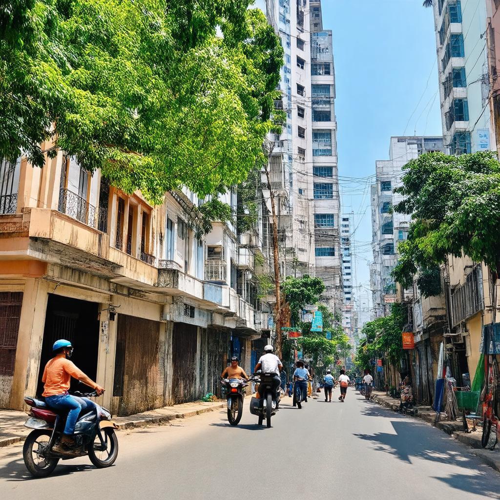 Toàn cảnh đường Nguyễn Đình Chiểu quận 3, TP.HCM sầm uất, kiến trúc cổ kính và hiện đại đan xen.